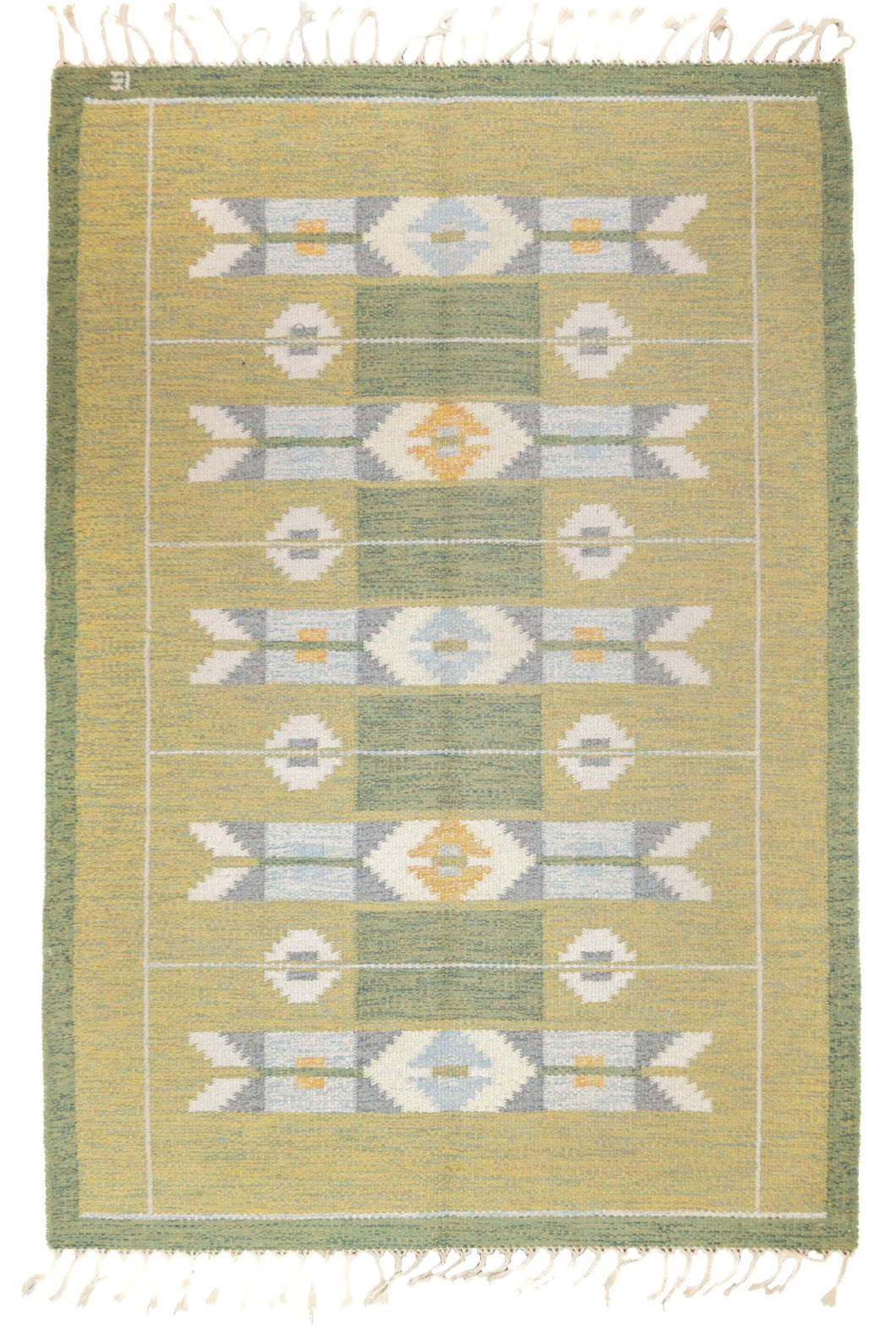 Vintage Swedish Rollaken Kilim