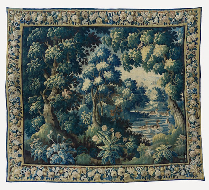 Antique 17th Century Flemish Verdure Tapestry